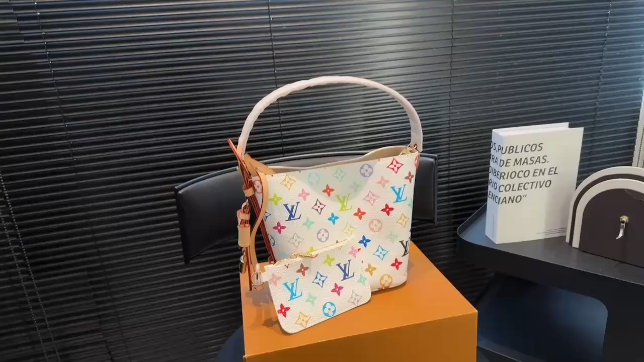 LV Takashi Murakami White Sancai BB Bucket Bag