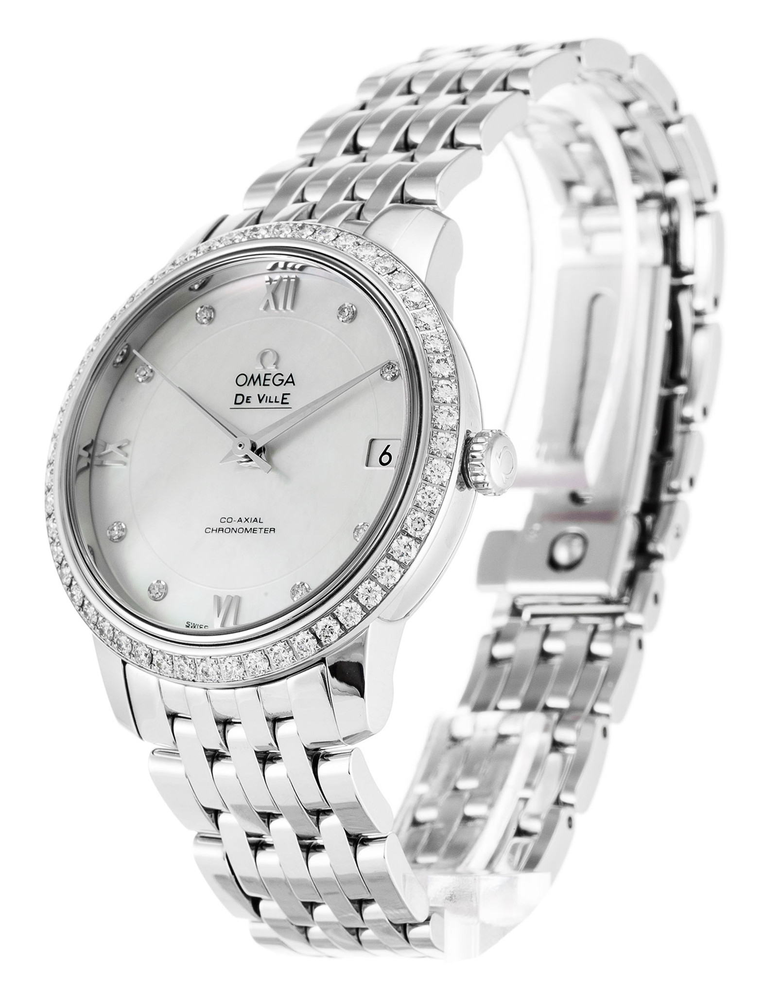 Replica Omega De Ville Prestige White Dial Stainless Steel Strap Lady 424.15.33.20.55.001 32MM