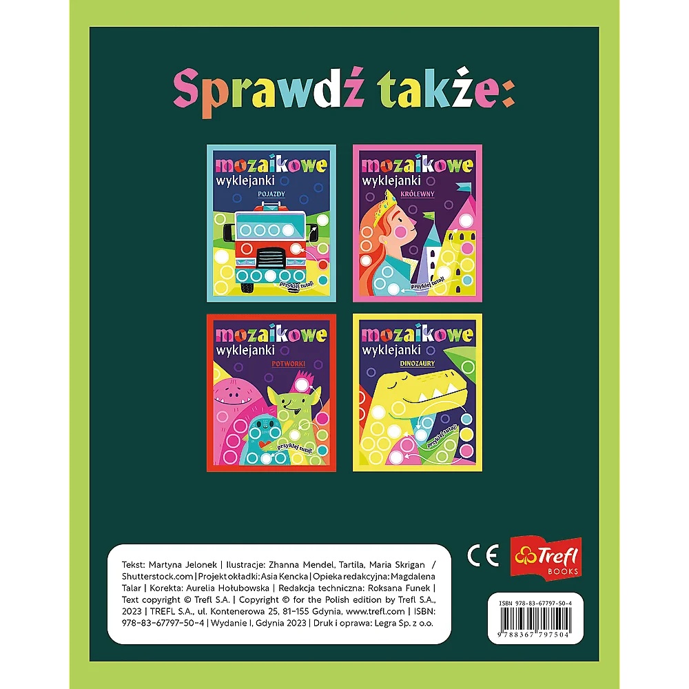 Książka Aktywizująca Zwierzęta. Mozaikowe Wyklejanki