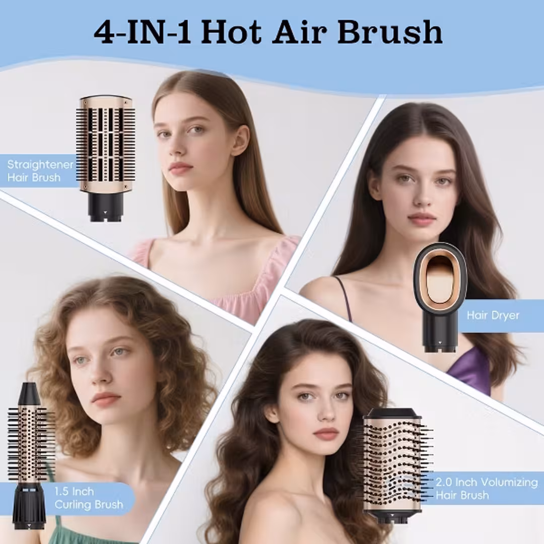 NICEBAY  Hot Air Brush with 4 Attachments