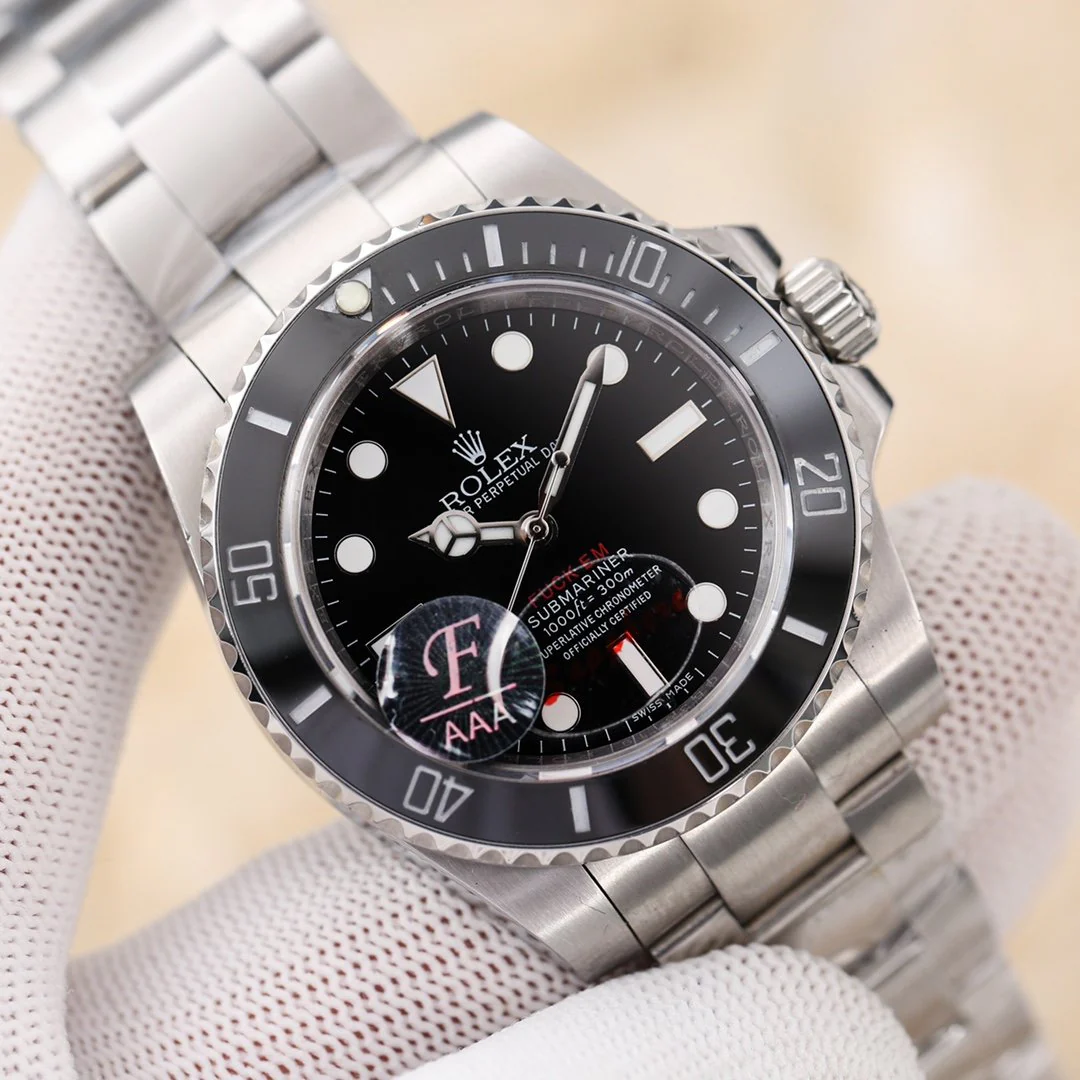 Rolex Watch SUBMARINER DATE 40 BLACK CUSTOM FUCK EM Watch