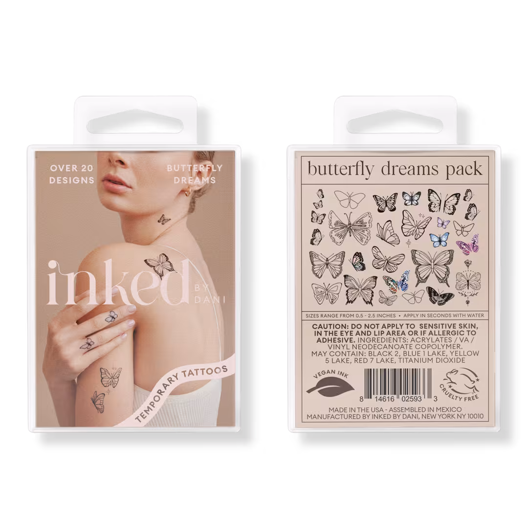 Inked by Dani  Butterfly Dreams Temporary Tattoo Pack