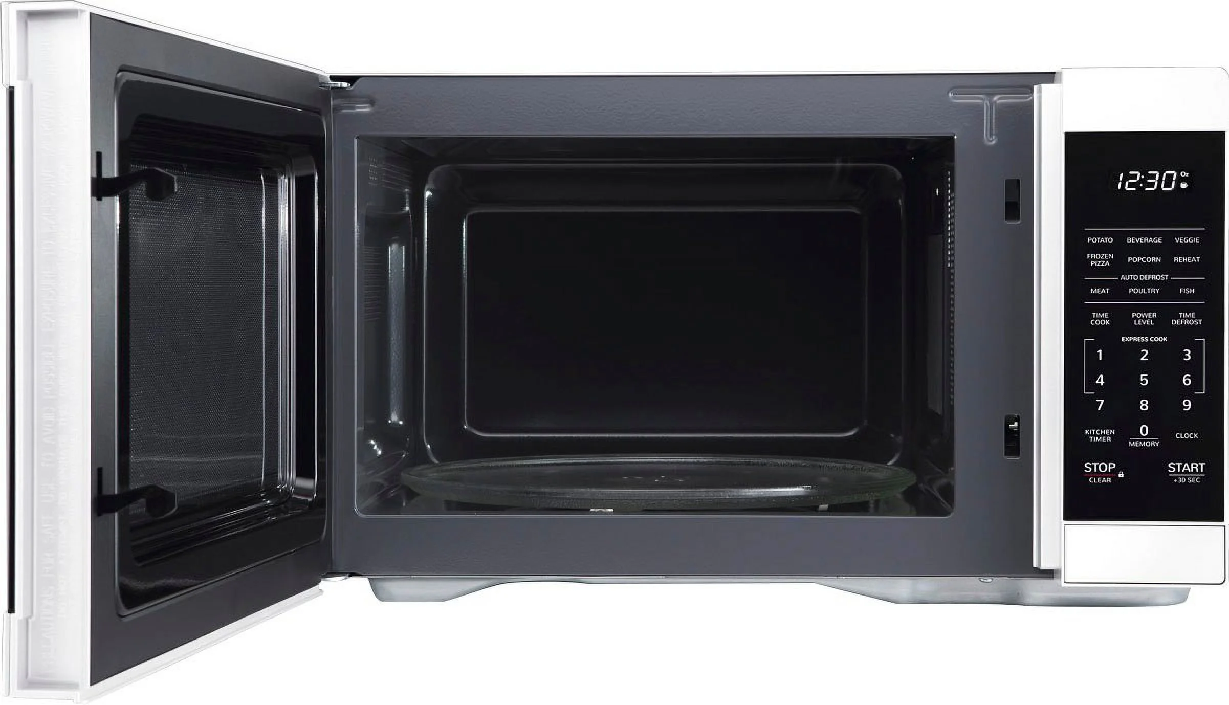 1.1 cu ft Countertop Microwave with 1000 watts and Auto Cook Features - White