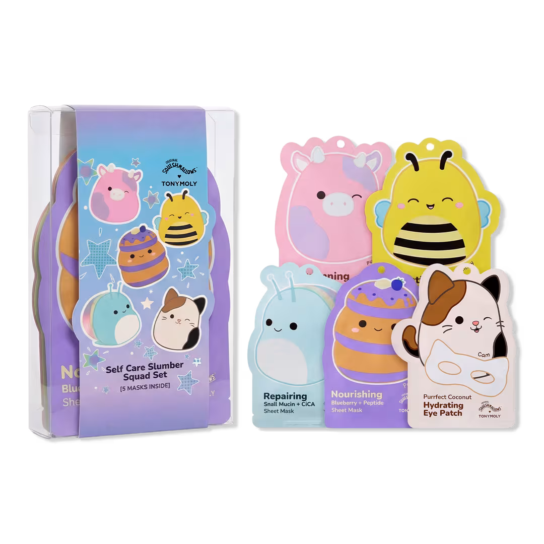 TONYMOLY  Squishmallows Slumber Squad Self Care Sheet Mask Set