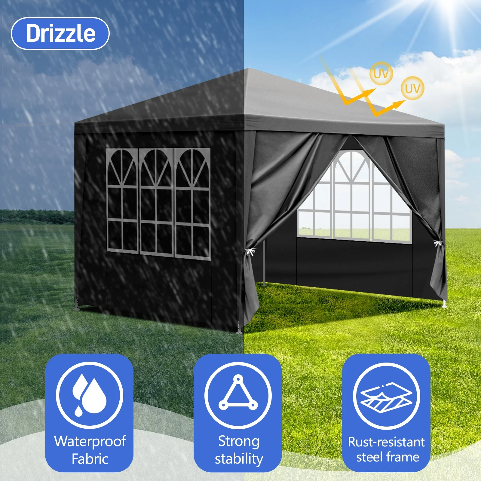 HighSound  Waterproof Outdoor Canopy Patio Tent Party Tent