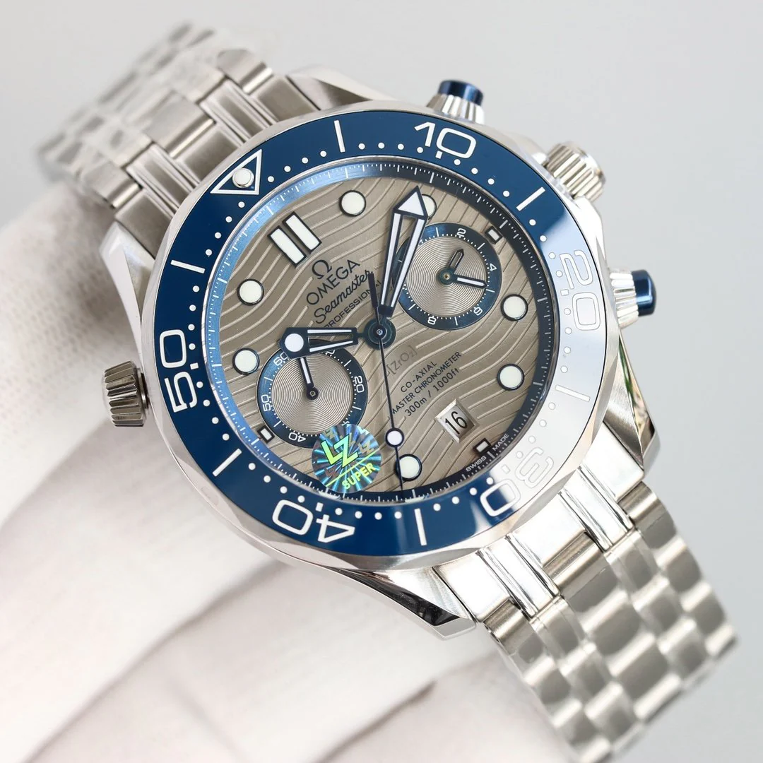 Omega Watch SEAMASTER DIVER 300M CHRONOGRAPH BLUE CERAMIC GREY DIAL