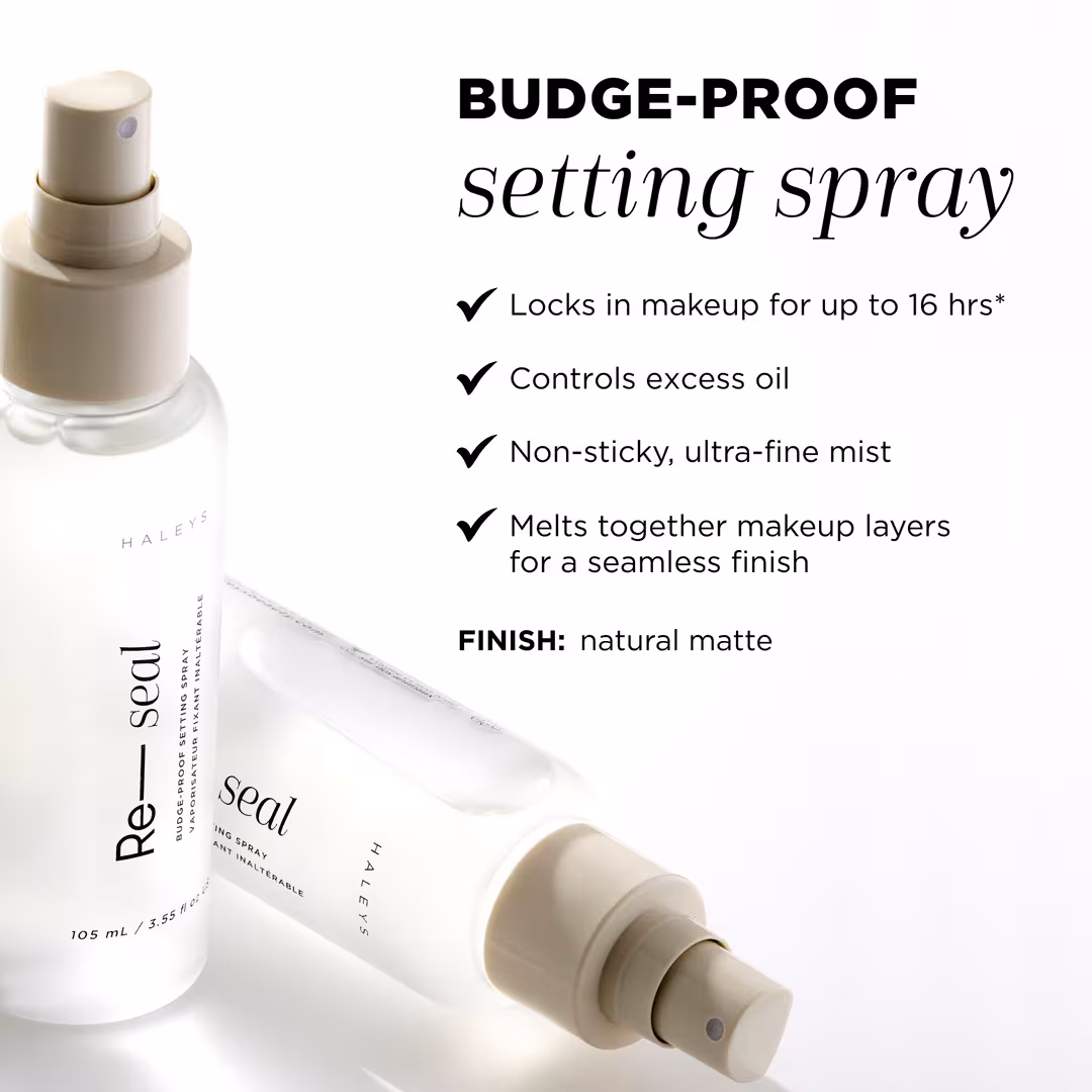 HALEYS Beauty  Re-seal Budge-Proof Makeup Setting Spray