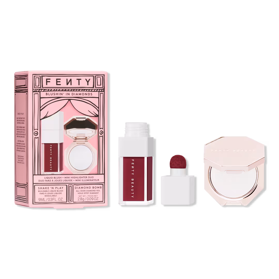 FENTY BEAUTY by Rihanna  Blushin' In Diamonds Liquid Blush + Highlighter Duo​ Makeup Gift Set