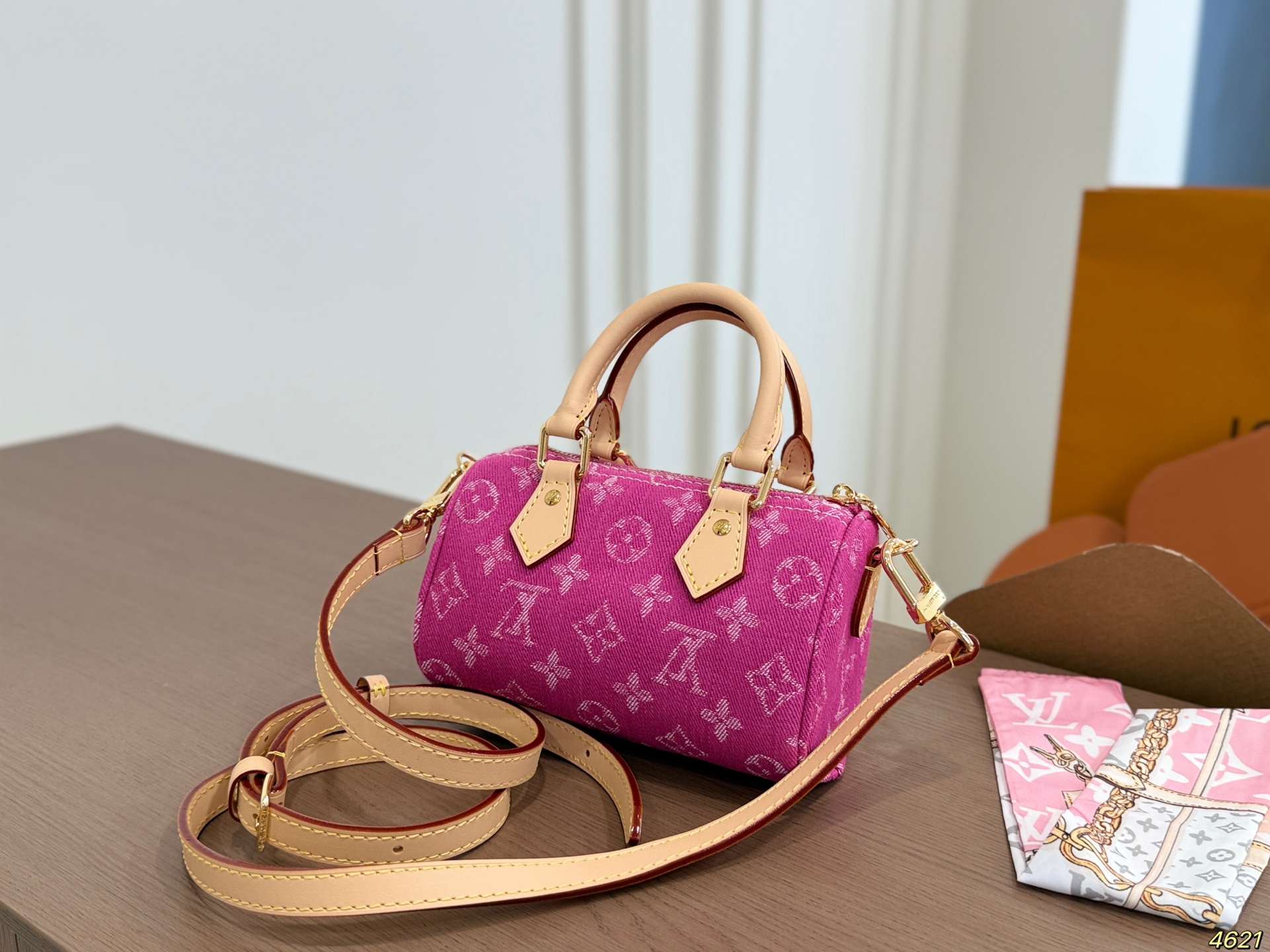 LV Denim Shield Boston Bag
