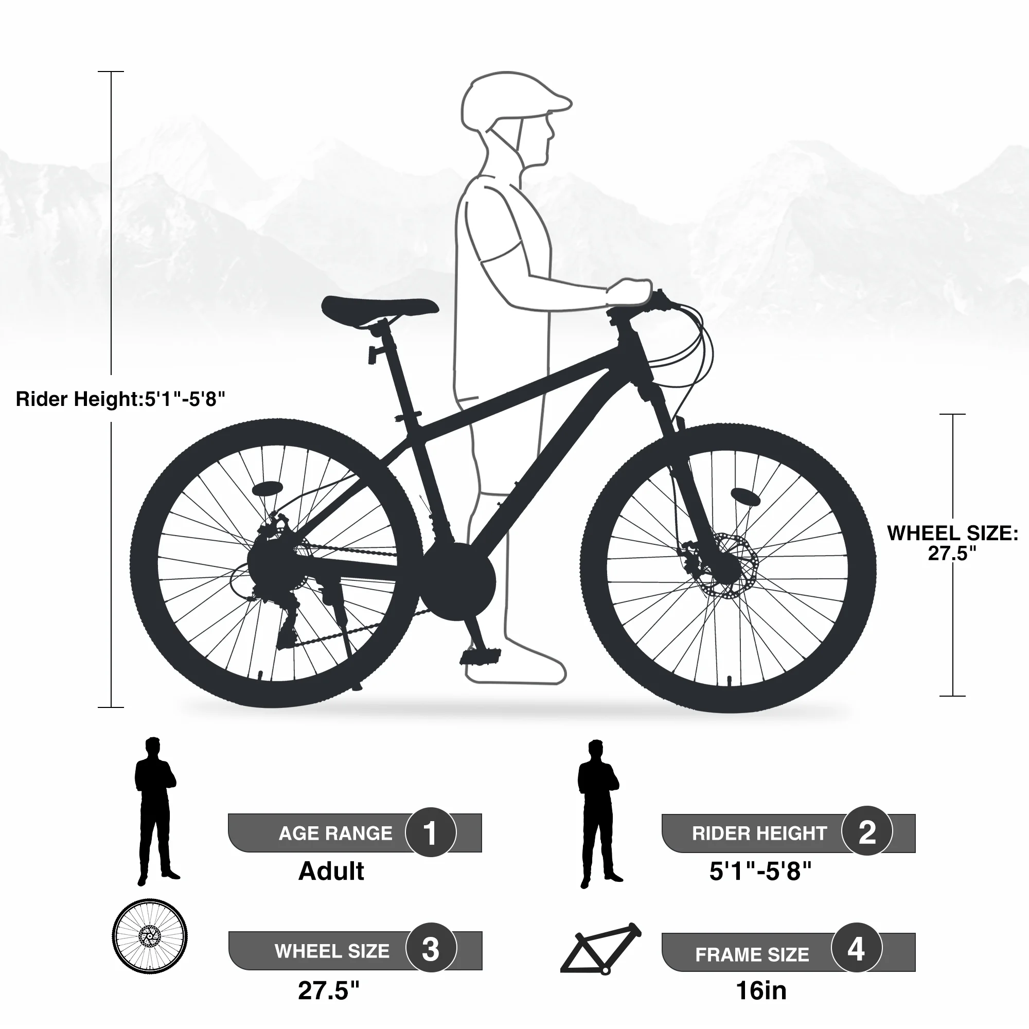 27.5 Inch Mountain Bike, 21 Speed Mountain Bicycle with Front Suspension and Aluminum Alloy Frame for Men Women Boys and Girls, Blue