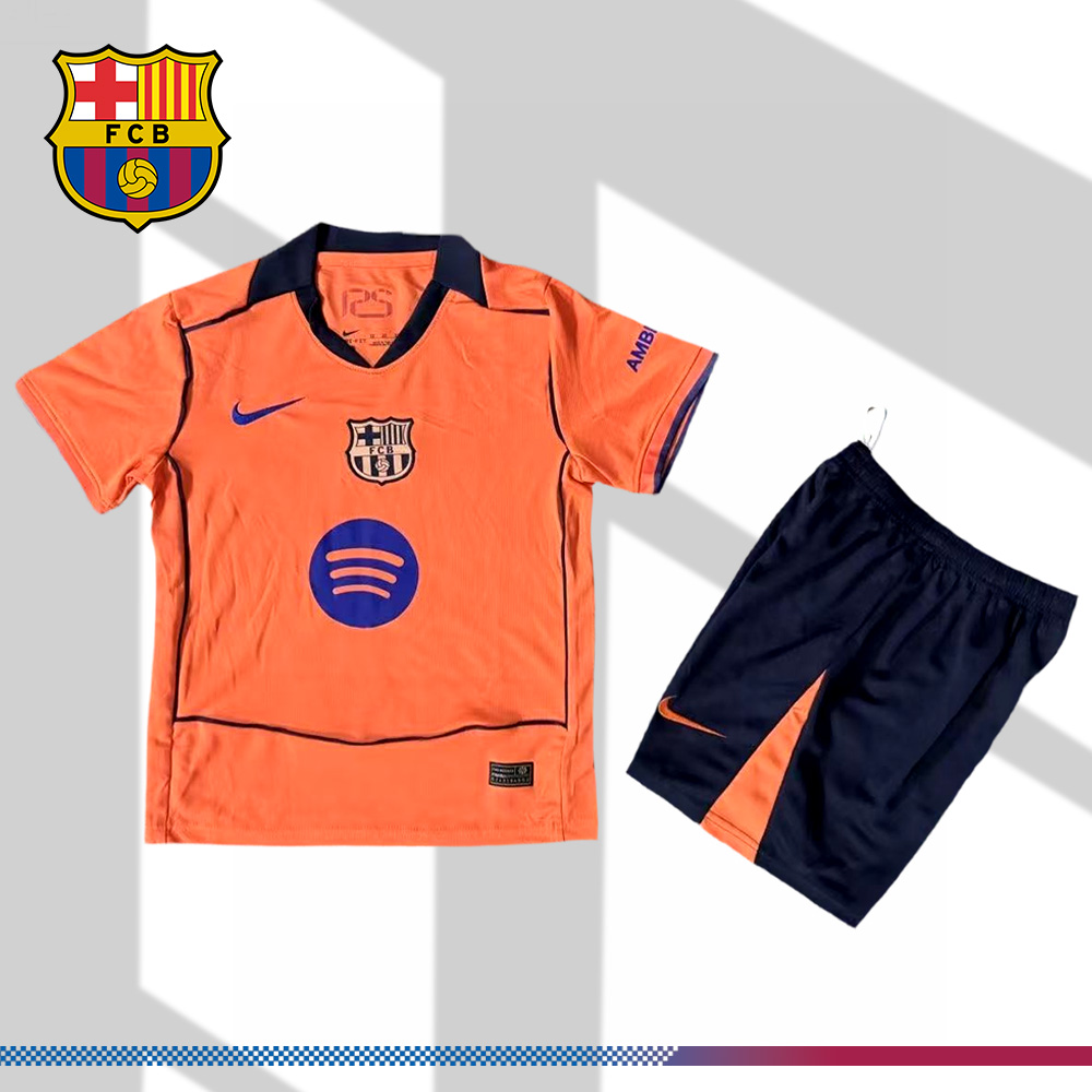 2025/2026 Barcelona Second Away Football Shirt (Kids Kit socks)