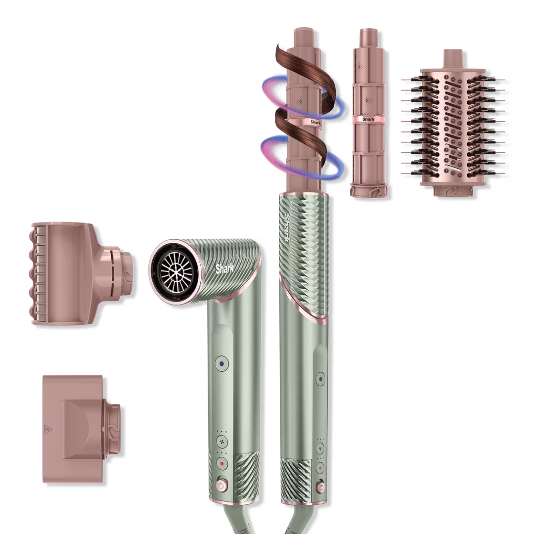 Shark Beauty  FlexStyle IonCurl Ion Air Drying, Curling & Styling System, Strawberry Matcha
