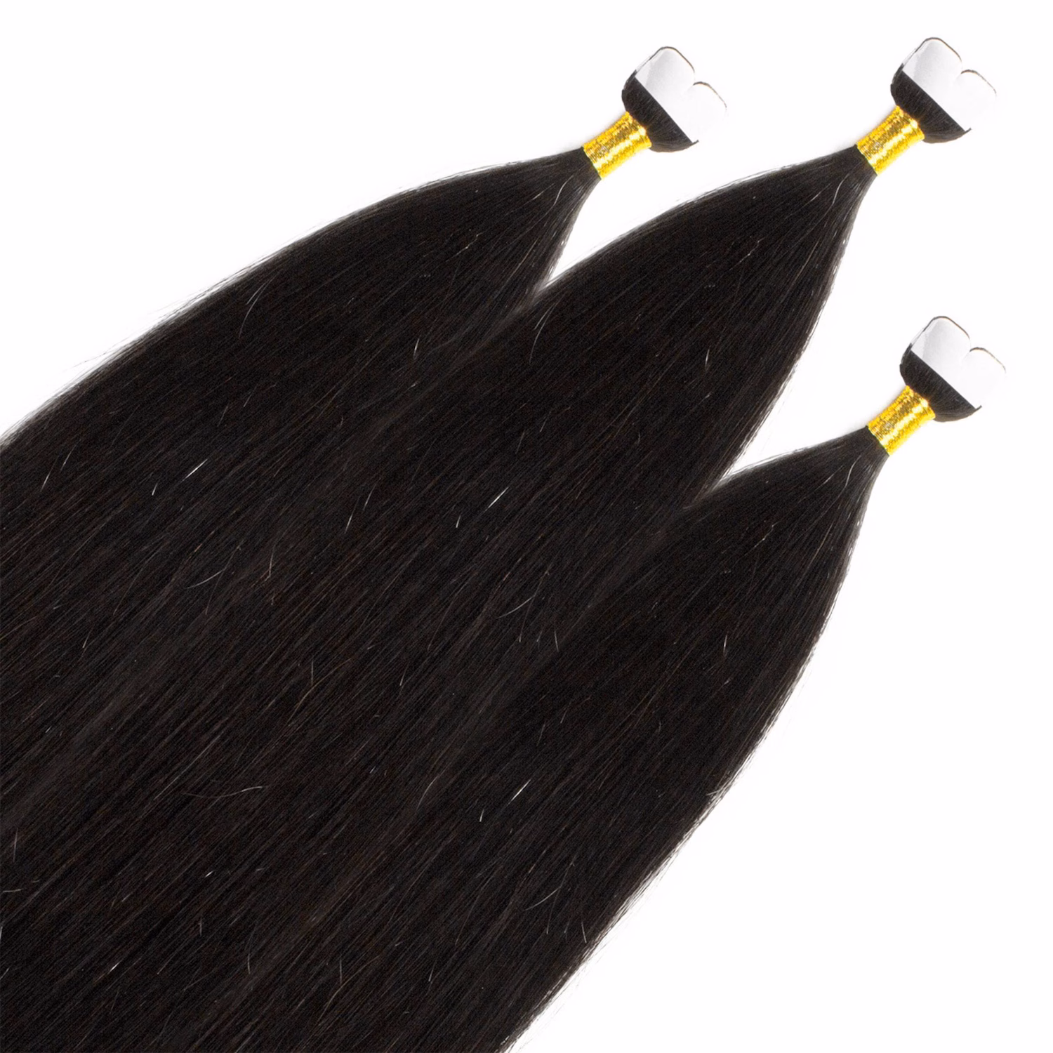 Mini Tape Extensions Premium Echthaar #2/0 Schwarz