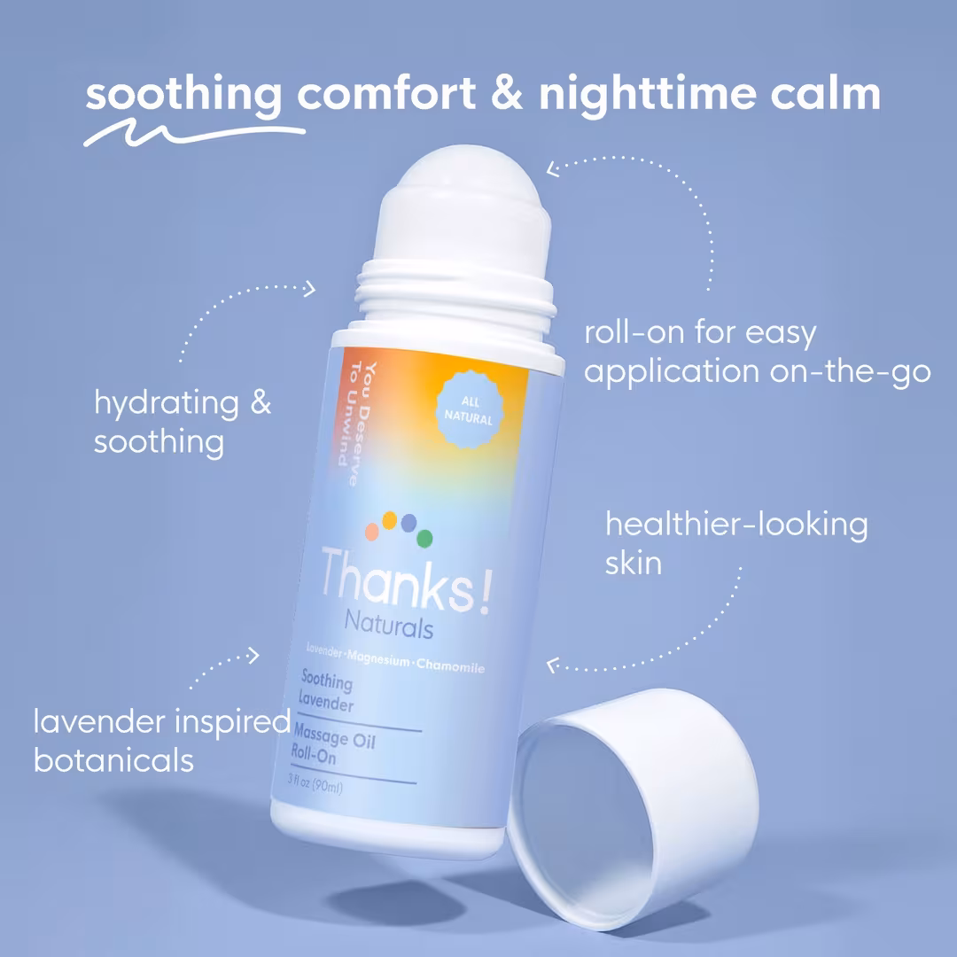 Thanks! Naturals  Mini Soothing Lavender Magnesium Massage Oil Roll-On