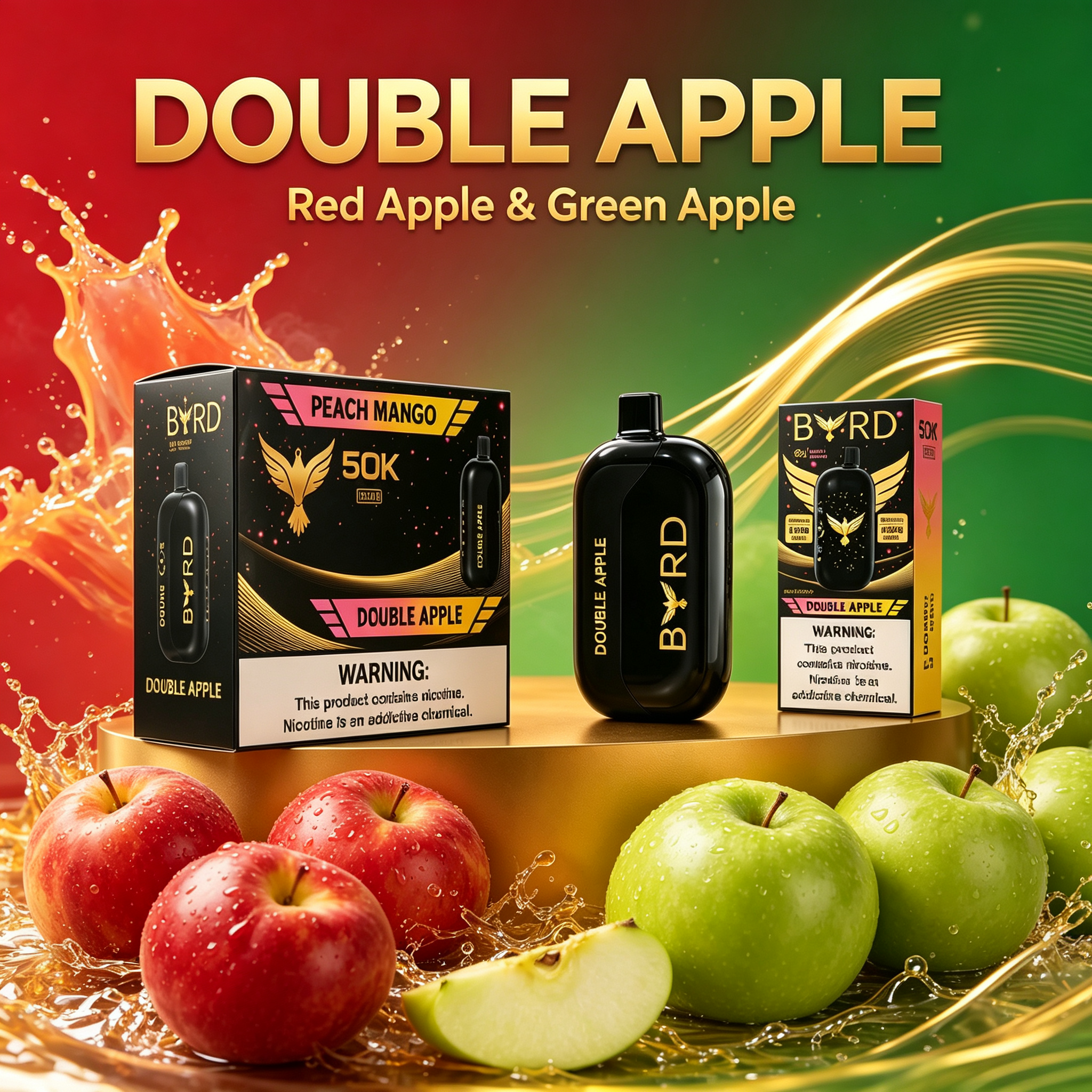 🦅🍏🍎BIRD 50K Double Apple Disposable Vape
