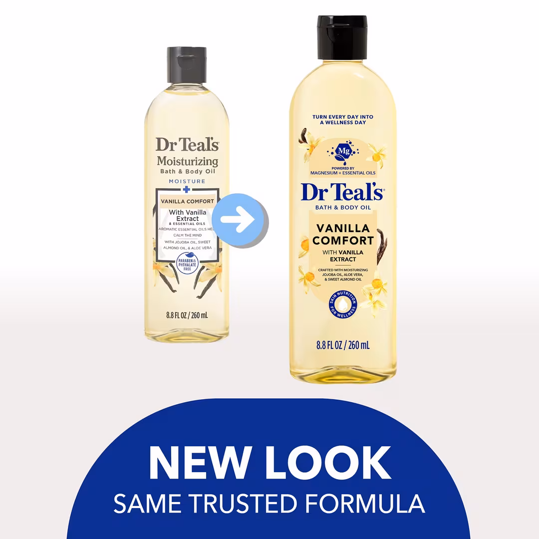Dr Teal's  Moisturizing Bath & Body Oil, Vanilla Comfort