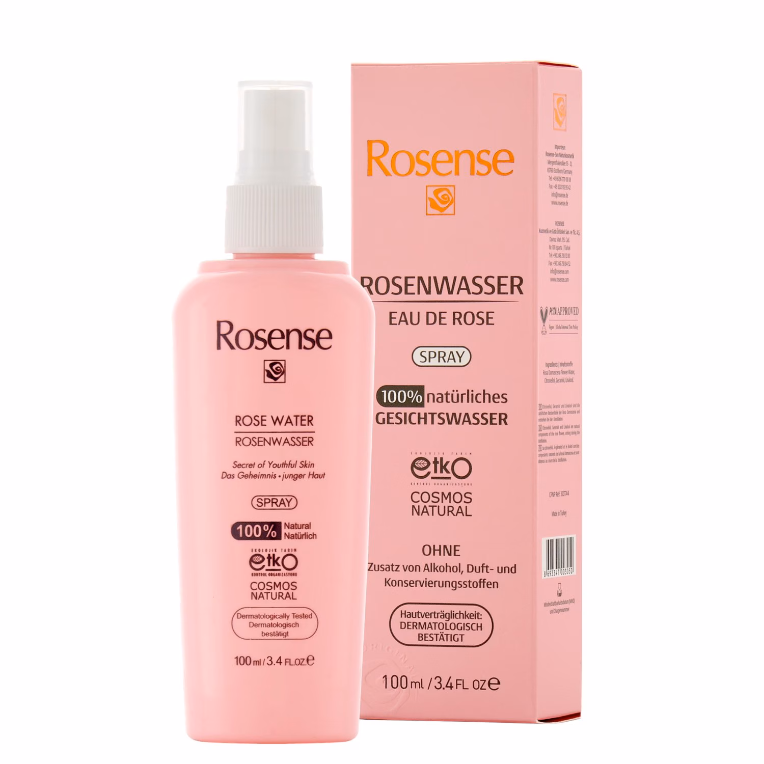 Rosenwasser 100% natürlich 100ml