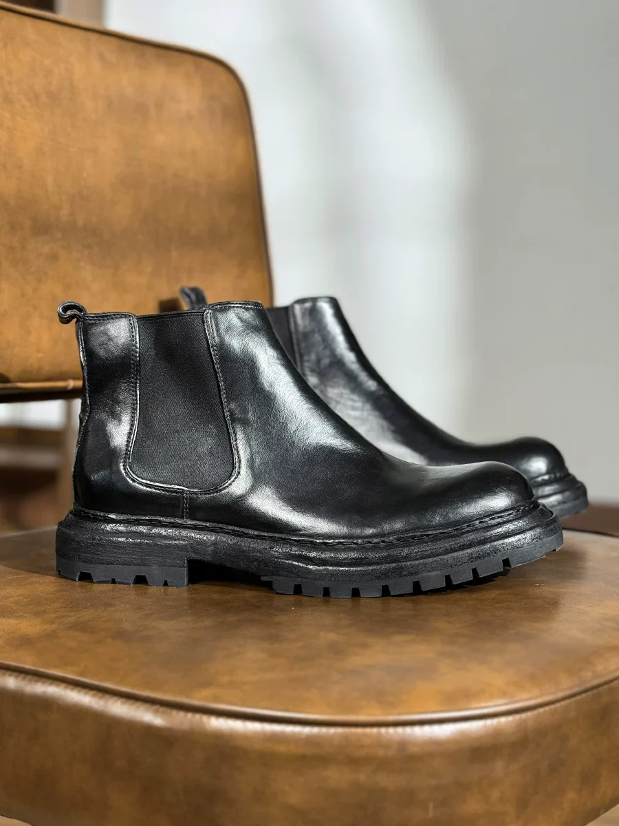 Autumn and winter handmade Goodyear Chelsea boots