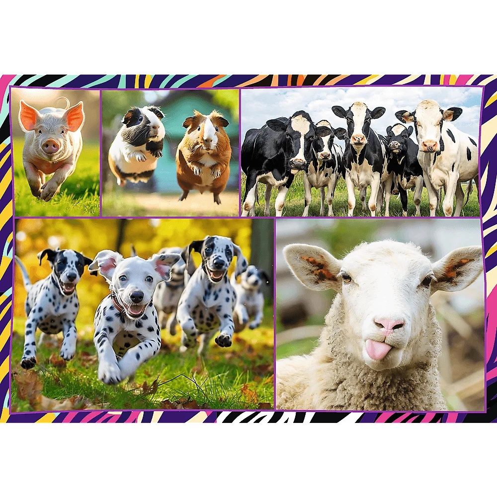 Puzzle 4 X 250 El. Zabawne Zwierzaki