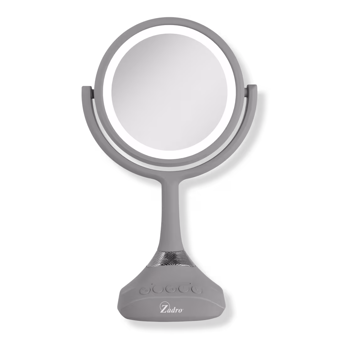 Zadro  Lighted Makeup Mirror 5X/1X, Bluetooth & USB Charging Port