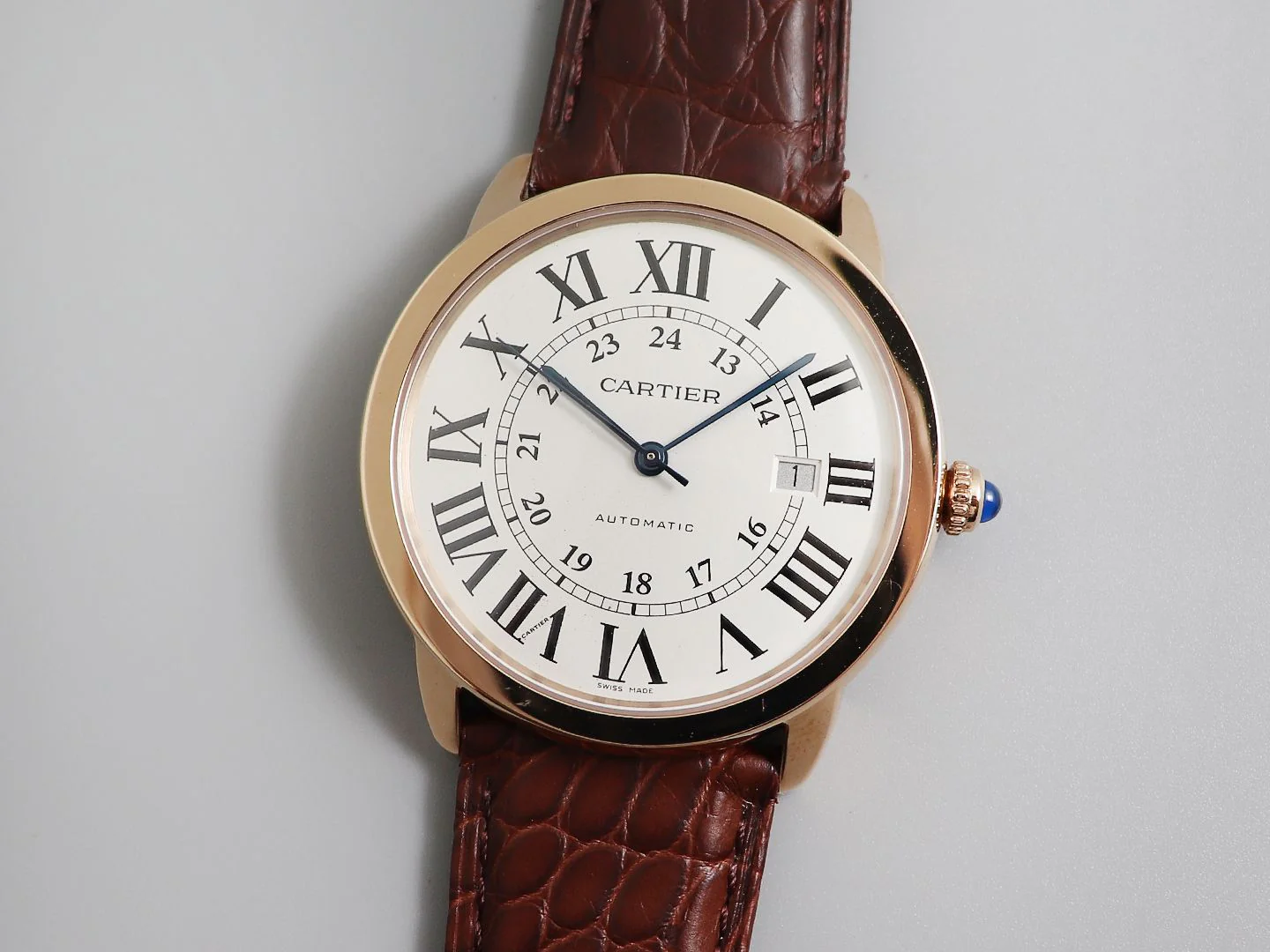 Cartier Watch RONDE SOLO DE CARTIE 42MM ROSE GOLD WHITE DIAL