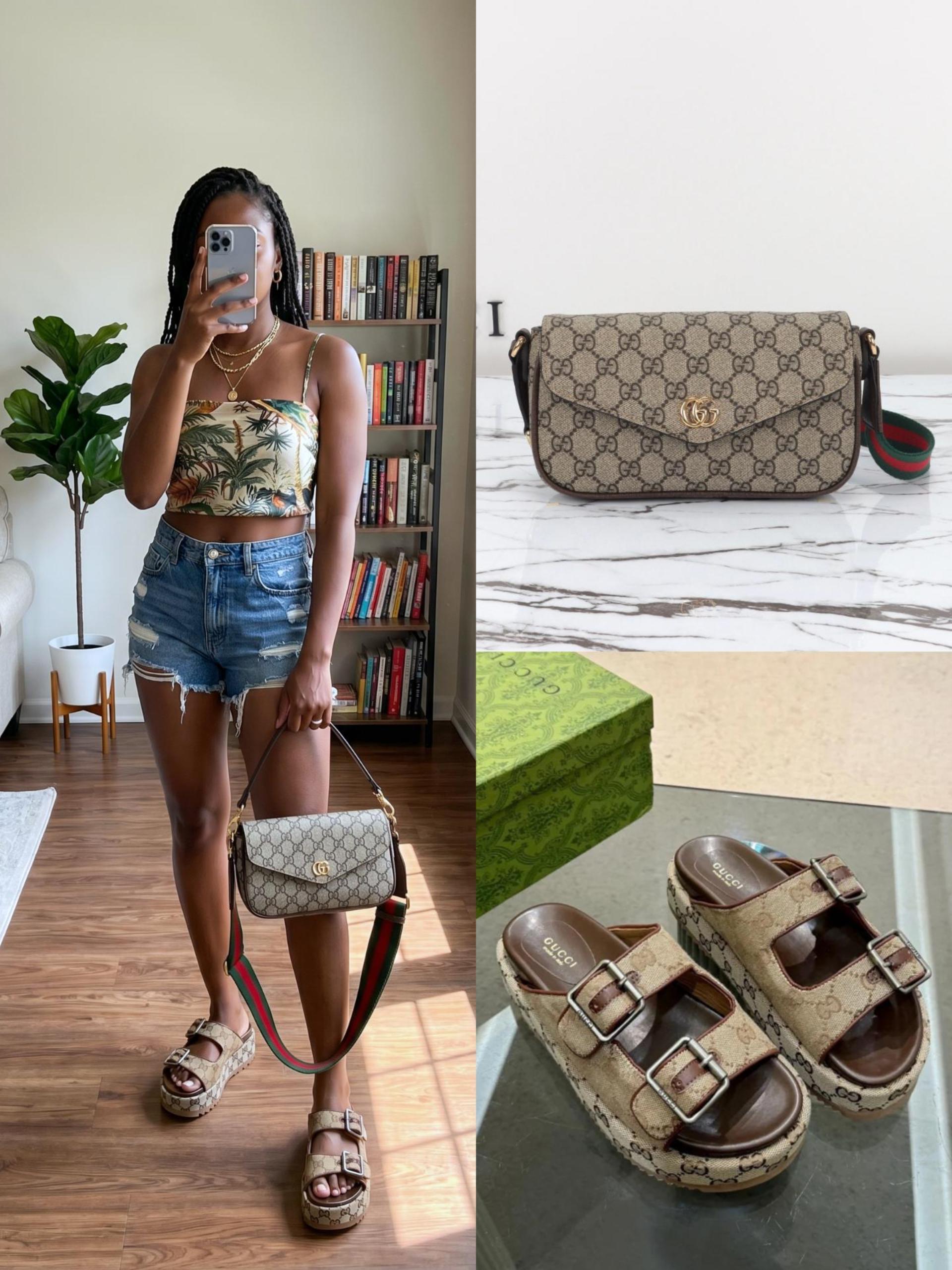 Gucci Shoes & Bag Set