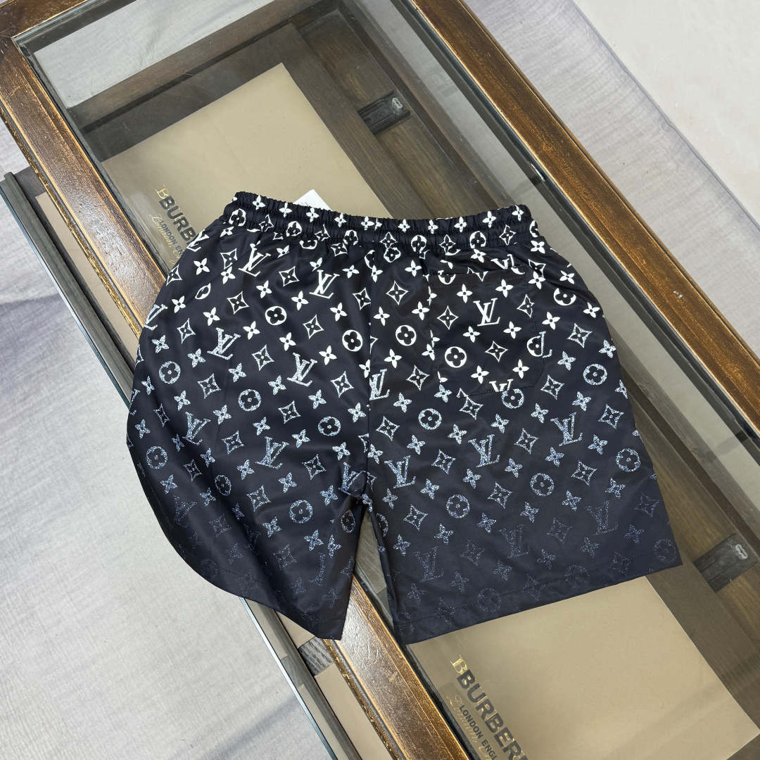 LV Style All-Over Gradient Monogram Casual Shorts