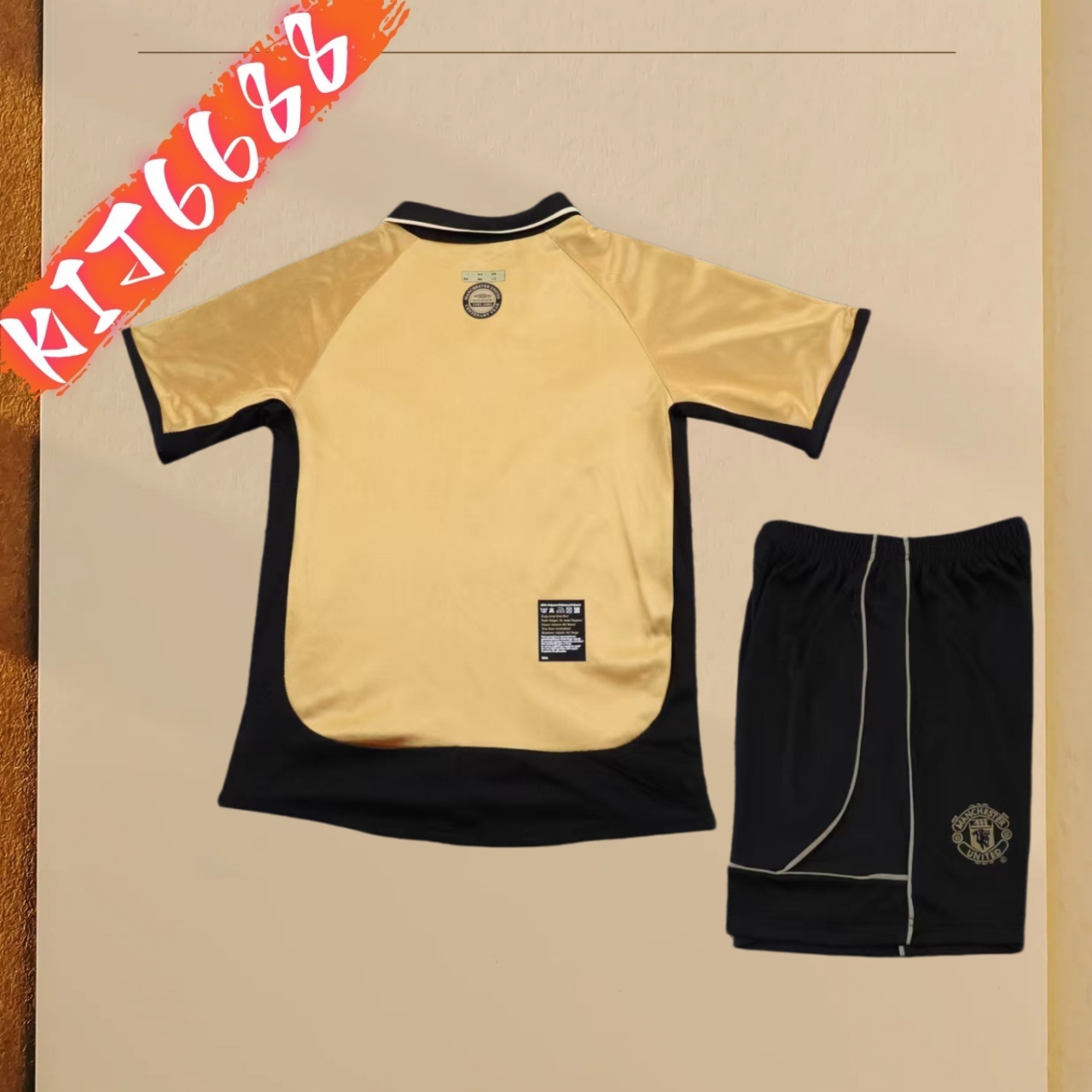 01/02 Manchester United Commemorative Edition Retro Football Soccer Kids Kit