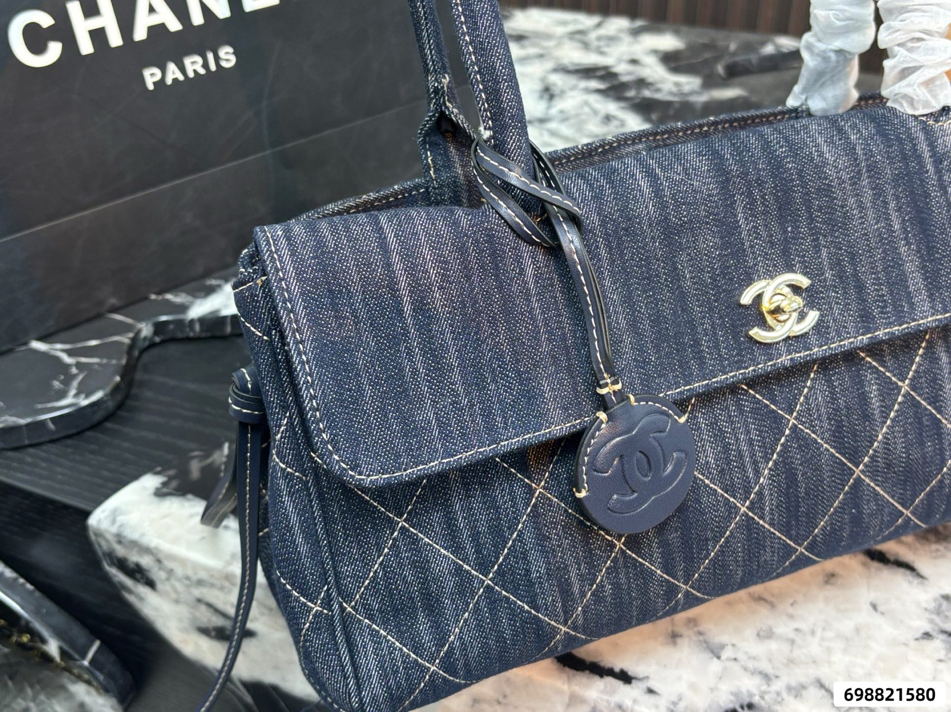 Chanel 26S Denim Baguette Bag