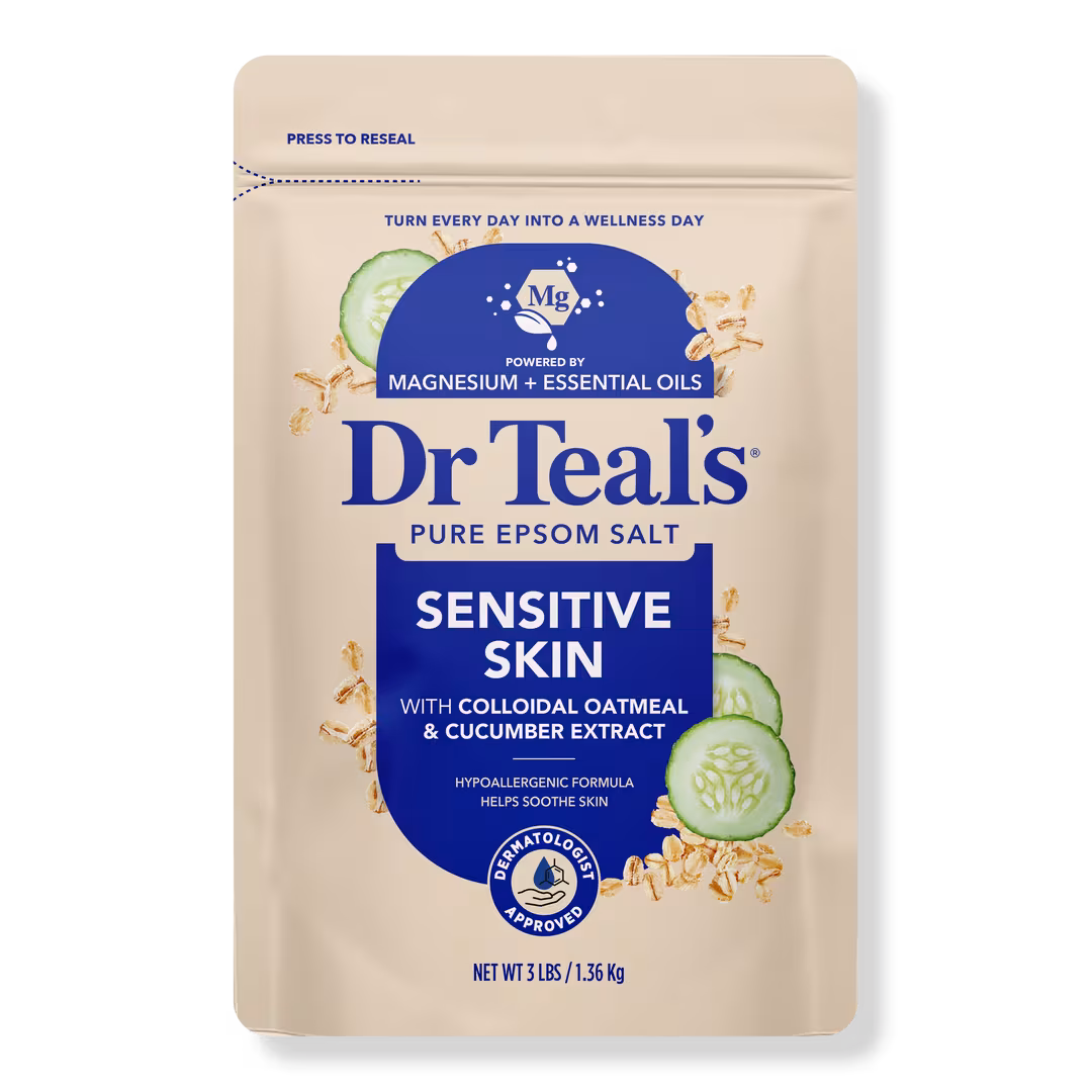 Dr Teal's  Pure Epsom Salt Soak, Sensitive Skin with Oatmeal & Cucumber