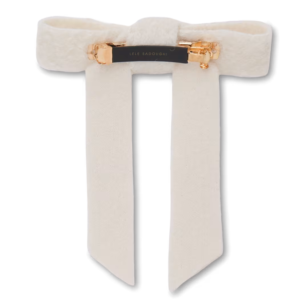 Lele Sadoughi  Bardot Shearling Bow Barrette