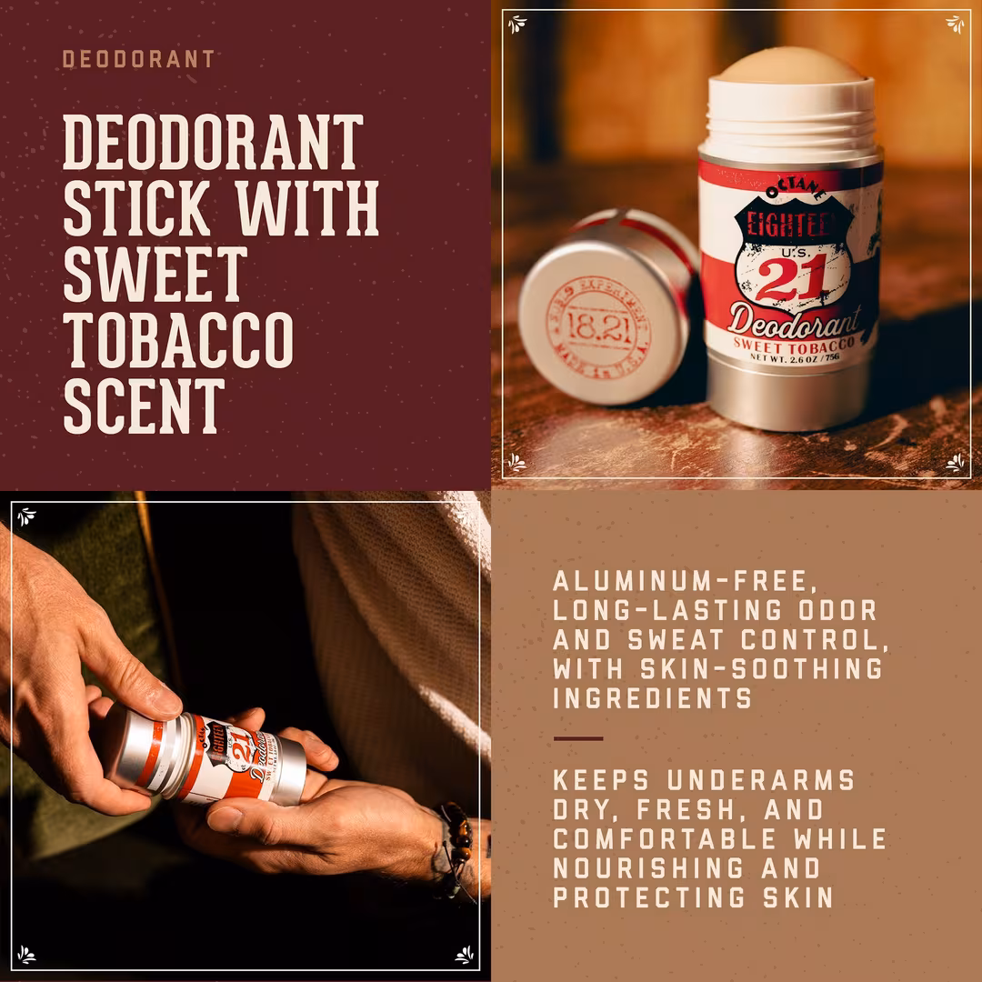 18.21 Man Made  Sweet Tobacco Deodorant Stick