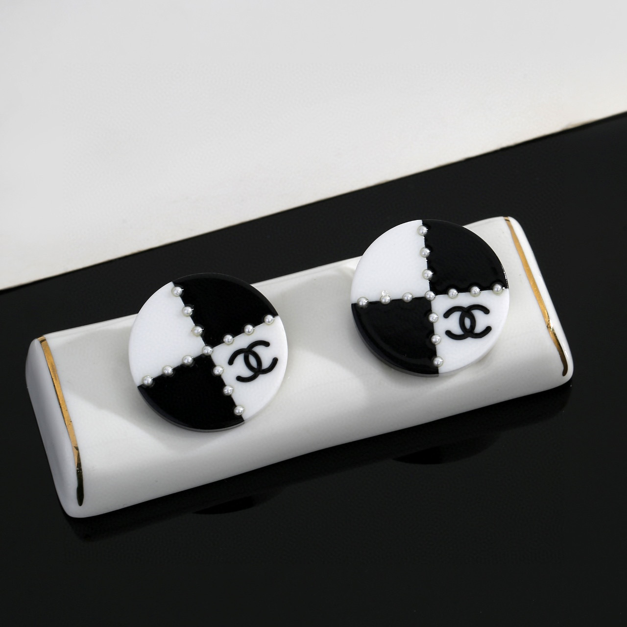 Chanel stud earrings