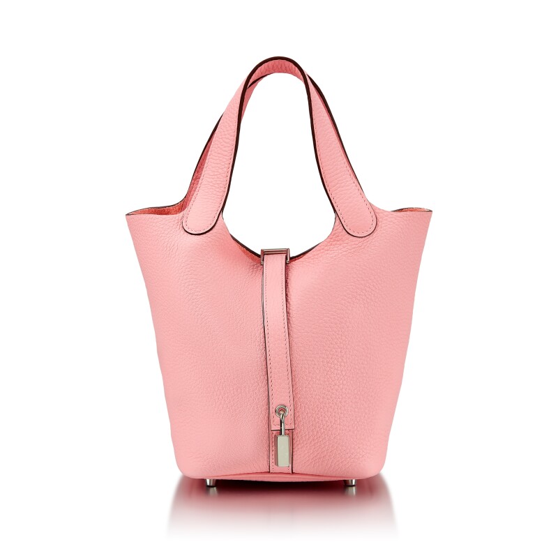 Hermes Clemence Picotin Lock Bag Silver Hardware - Light Pink Bag