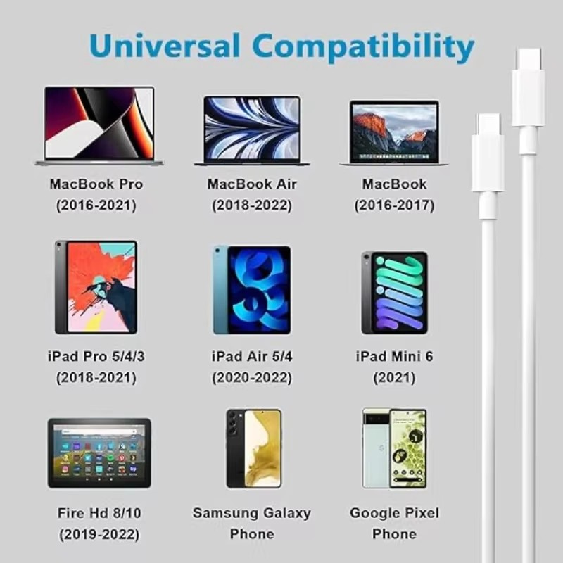High Quality USB to Lightning Cable 2M Extra Long Charging & Data Sync Cord for iPhone