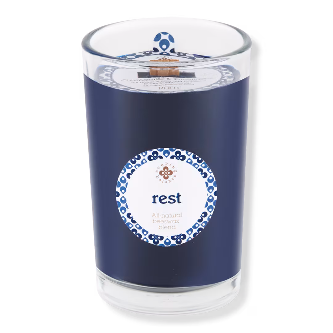 Root Candles  Seeking Balance Rest - Chamomile & Eucalyptus Aromatherapy Candle