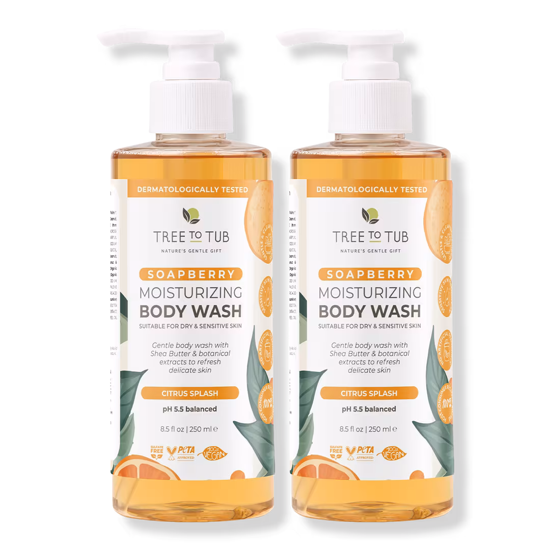 Tree To Tub  Soapberry Moisturizing Body Wash in Citrus Splash for Dry & Sensitive Skin