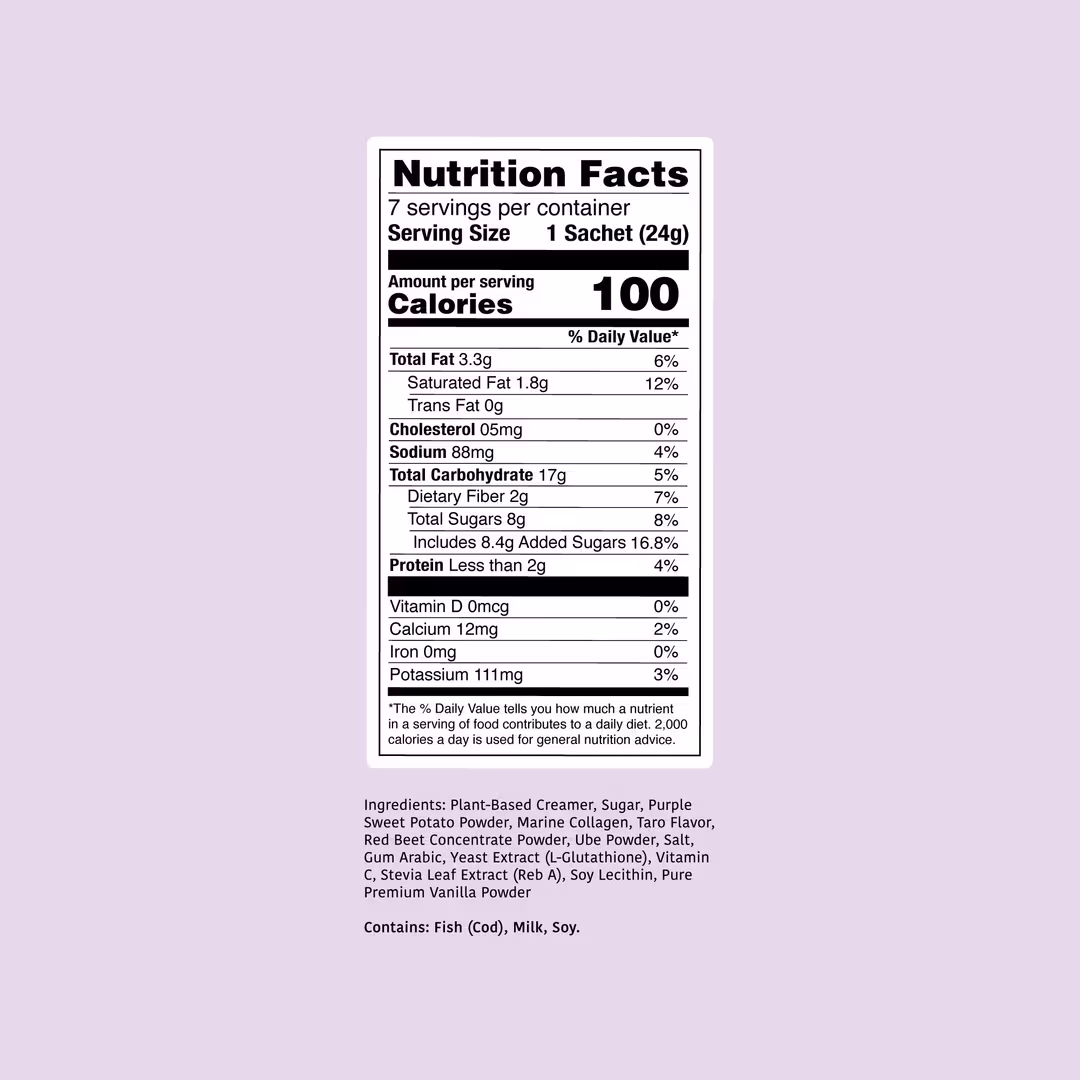 clöud café  Ube Latte Collagen-Infused Beauty Booster