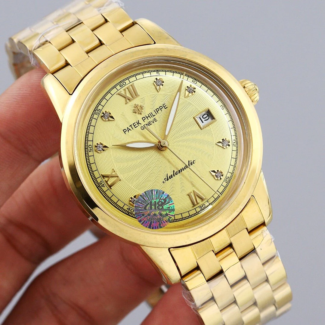 Patek Watch  CALATRAVA 40MM GOLD CASE WHITE DIAL