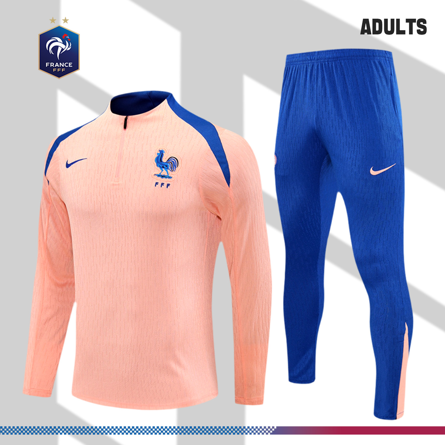 2025/2026 France Adults Half-Zip Training Kits (Adult kit)