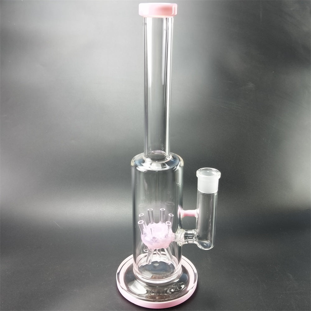 13 Straight Sprinkler Perc Glass Bong