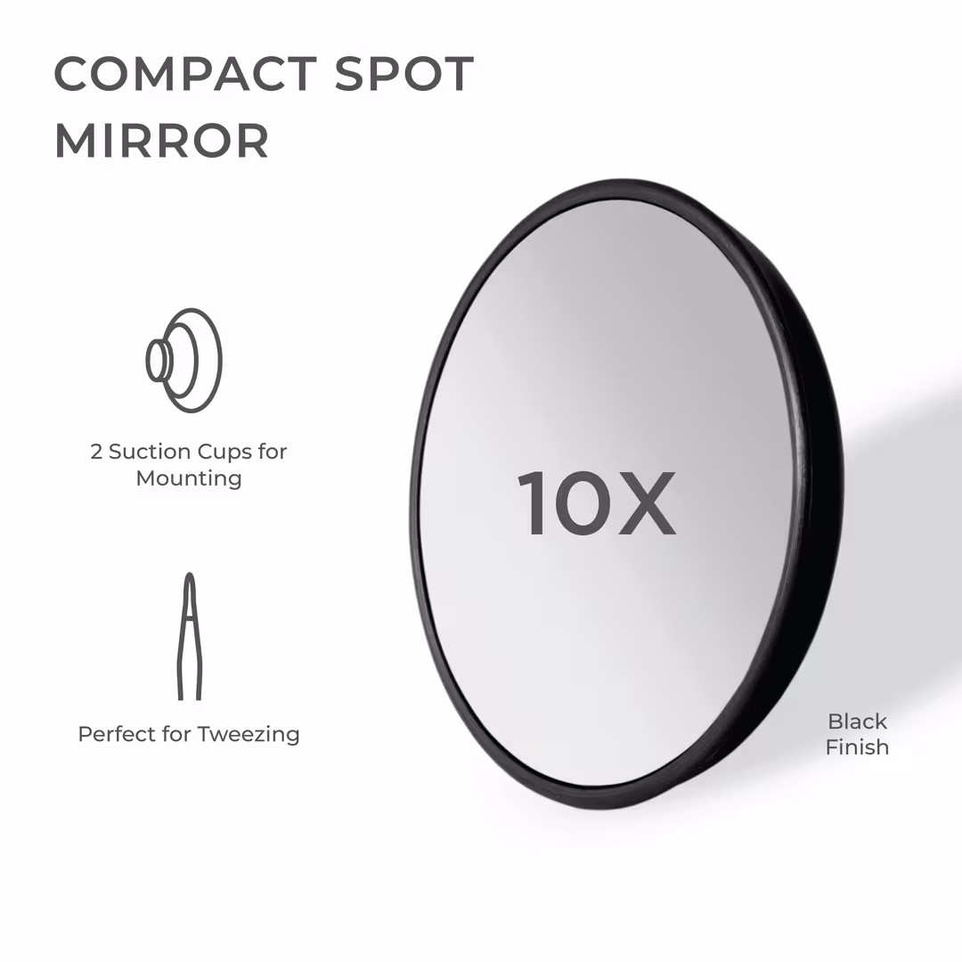 Zadro  Compact Mirror with 10X Magnification & Suction Cups