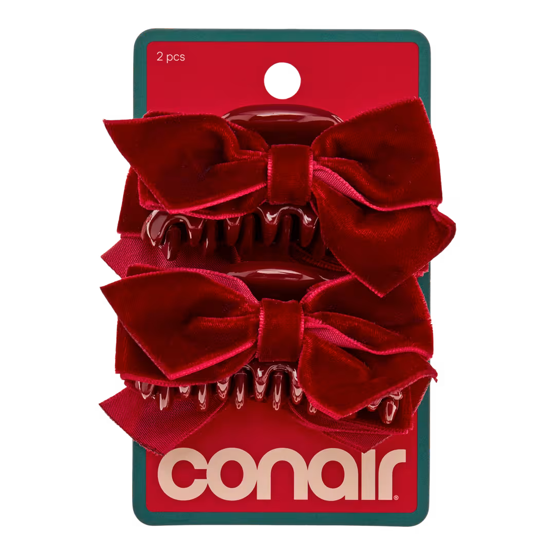 Conair Accessories  Velvet Bow Claw Clips