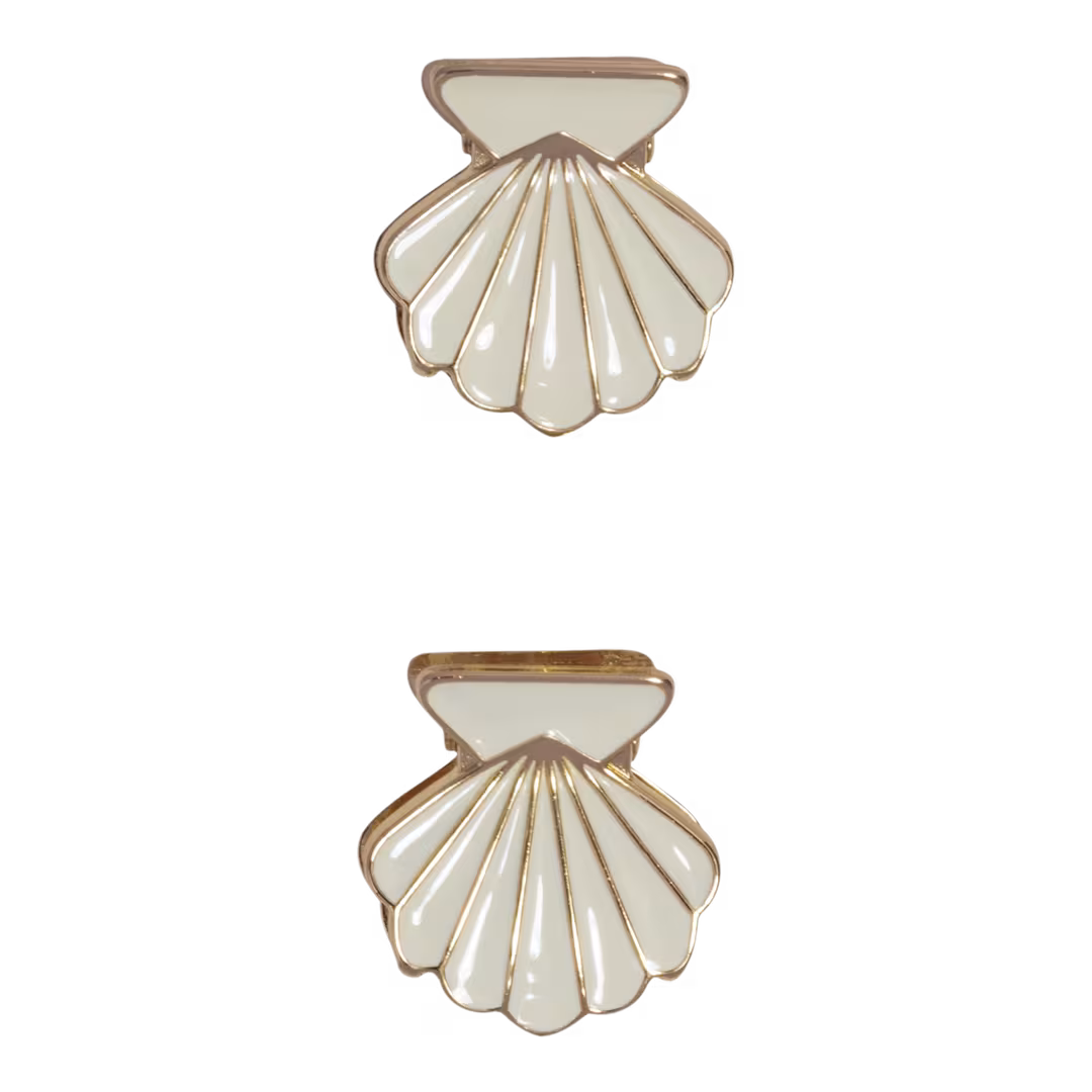 Kitsch  Metal Clam Shell Hair Clip Set