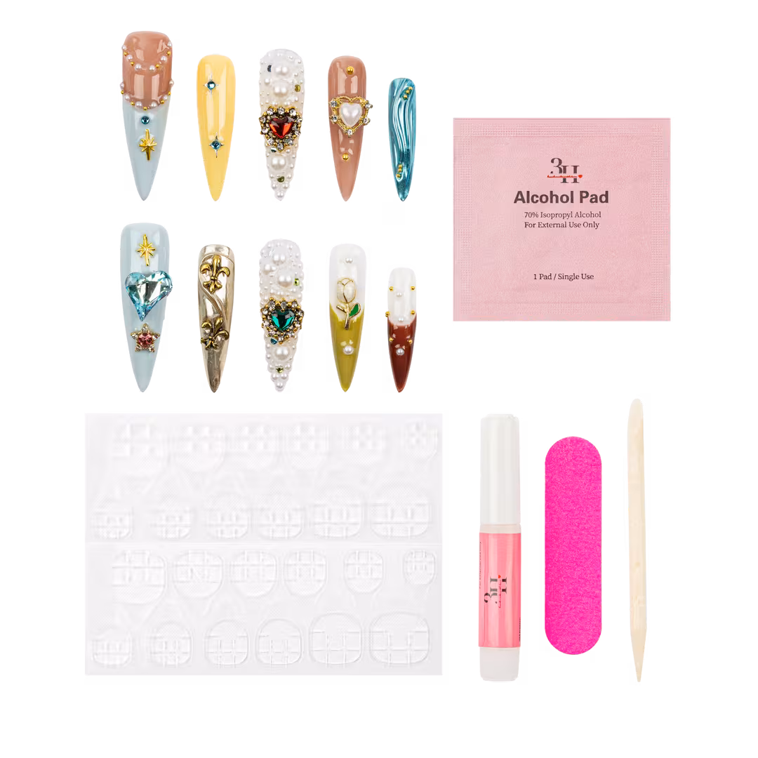 3H Nails  Majestic Fantasy X-Long Stiletto Press-On Nails