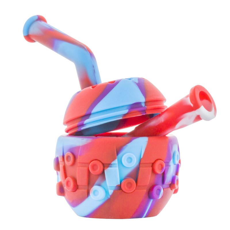 6 Silicone Mechanical Ball Dab Rig (Random Color)