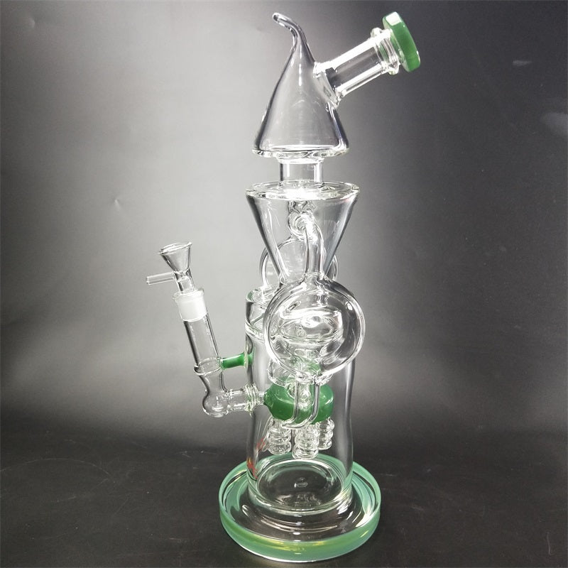 15 Triangle Recycler Glass Bong