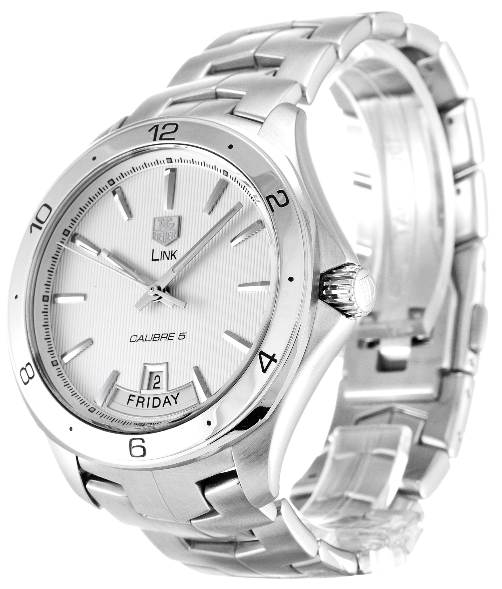 Replica Tag Heuer Silver Dial Stainless Steel Strap WAT2011.BA0951 42 MM