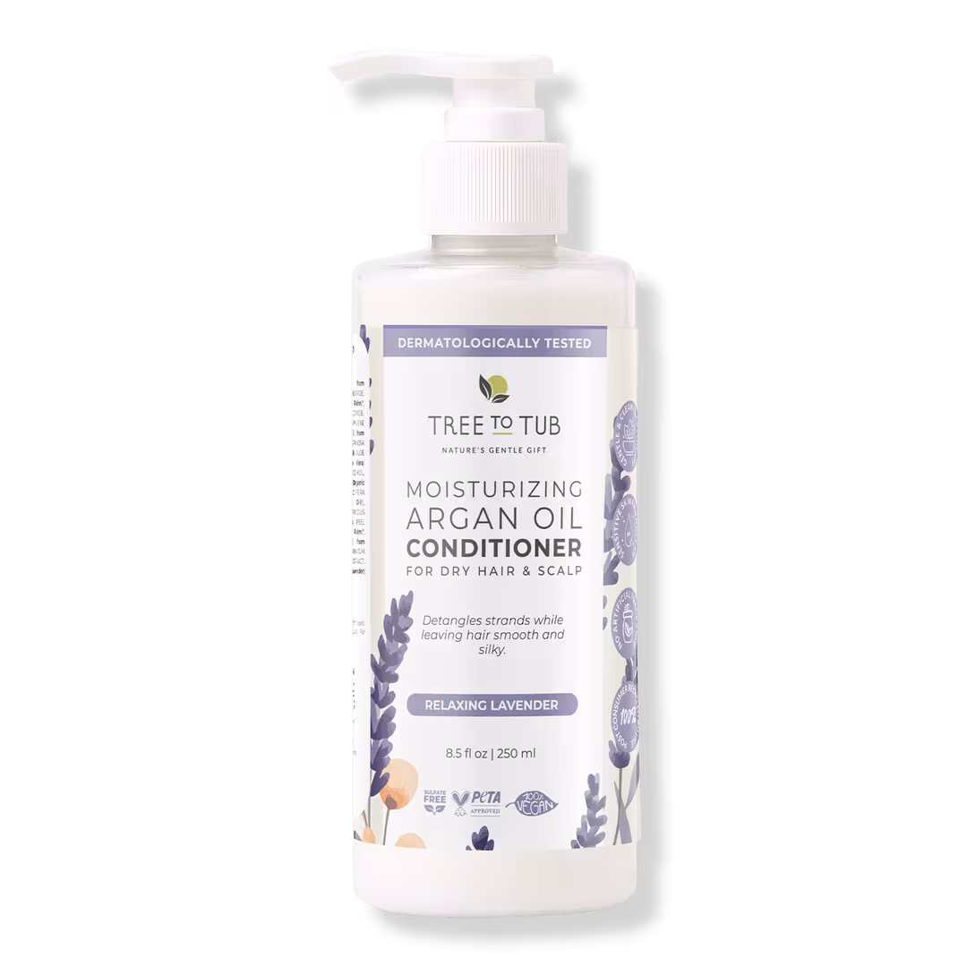 Tree To Tub  Moisturizing Argan Oil Conditioner in Relaxing Lavender for Dry Hair