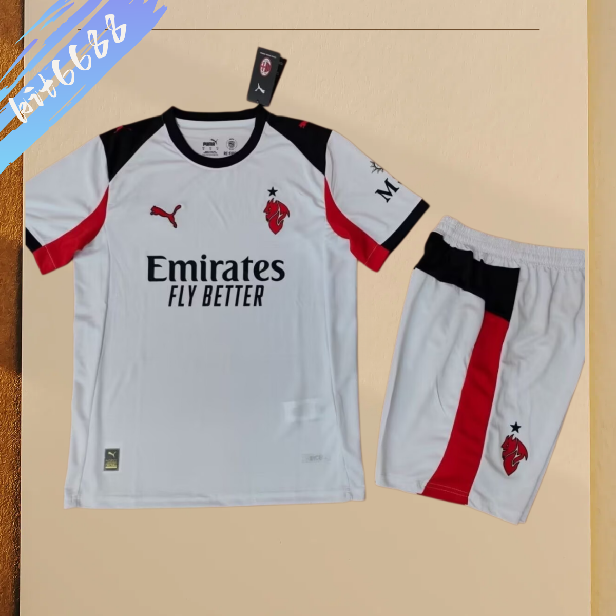 2025/2026 AC Milan Away Football shirt (Adult Kids Kit socks）